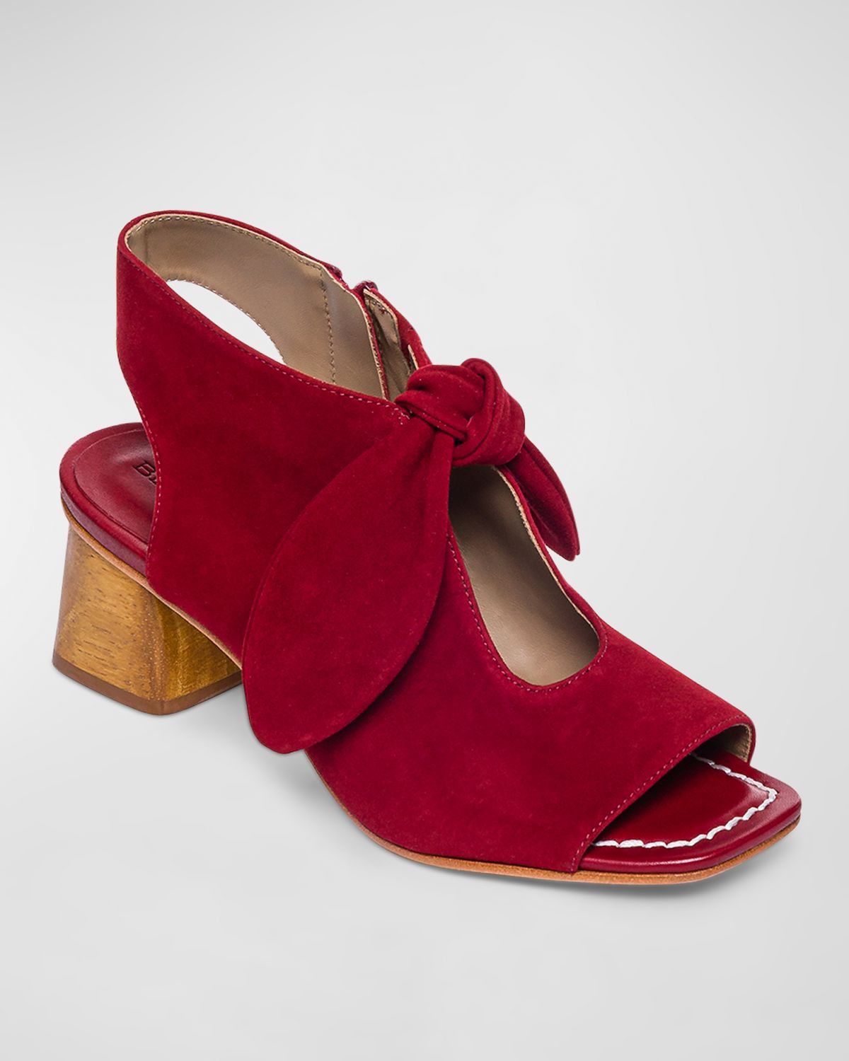 Bernardo Lizzie Suede Knot Zip Sandals