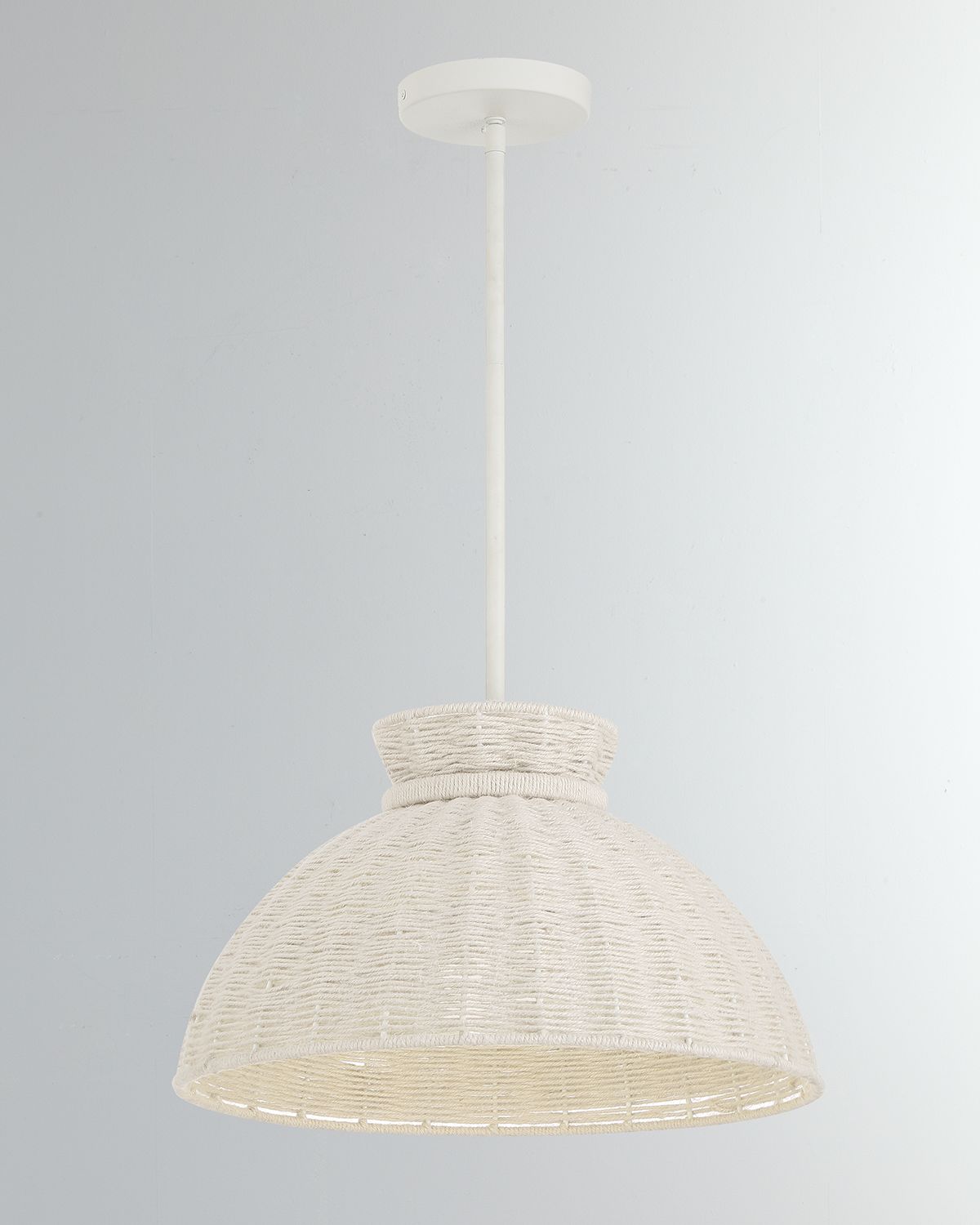 Crystorama Reese 1-Light Matte White Pendant, 16"