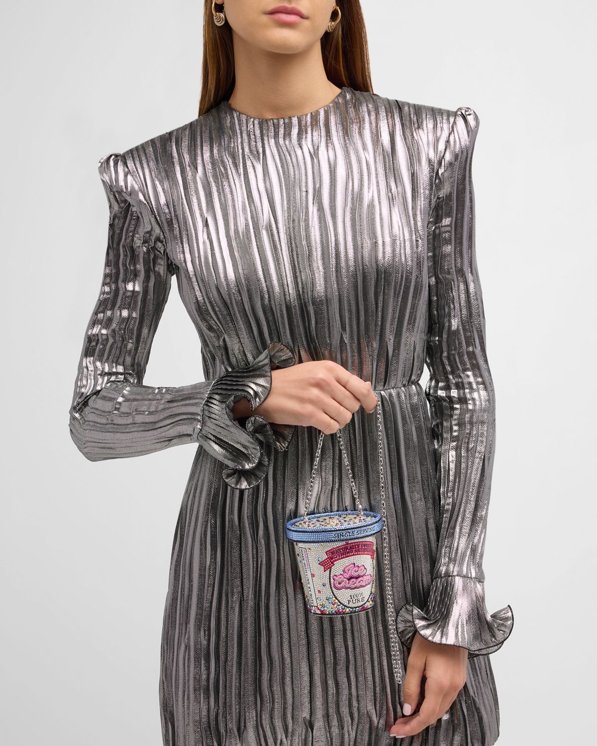 Judith Leiber Couture Ice Cream Pint Crystal Minaudiere