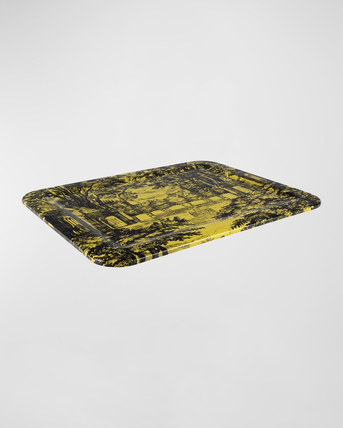 Fornasetti Tray 48X60cm - Giardino Settecentesco Black Yellow