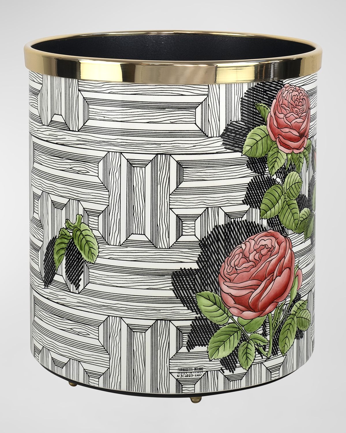 Fornasetti Paper Basket - Musciarabia Con Rose Colore