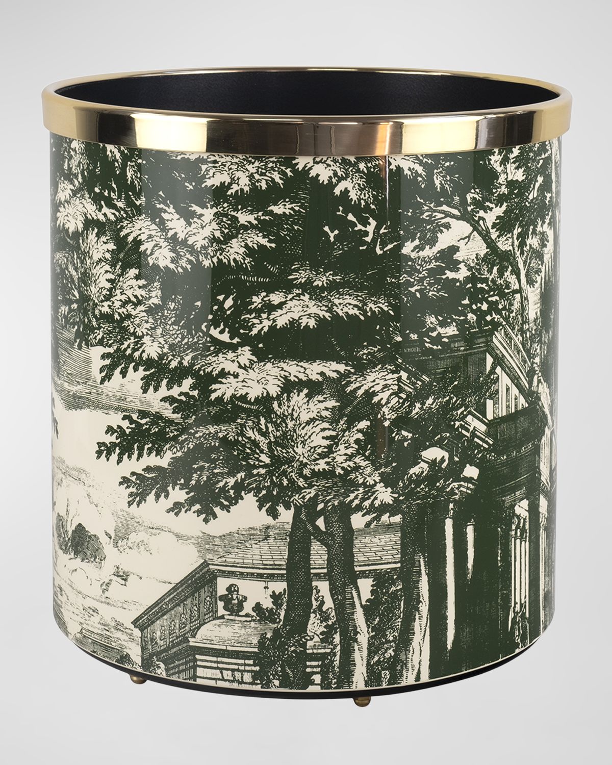 Fornasetti Paper Basket - Giardino Settecentesco Green