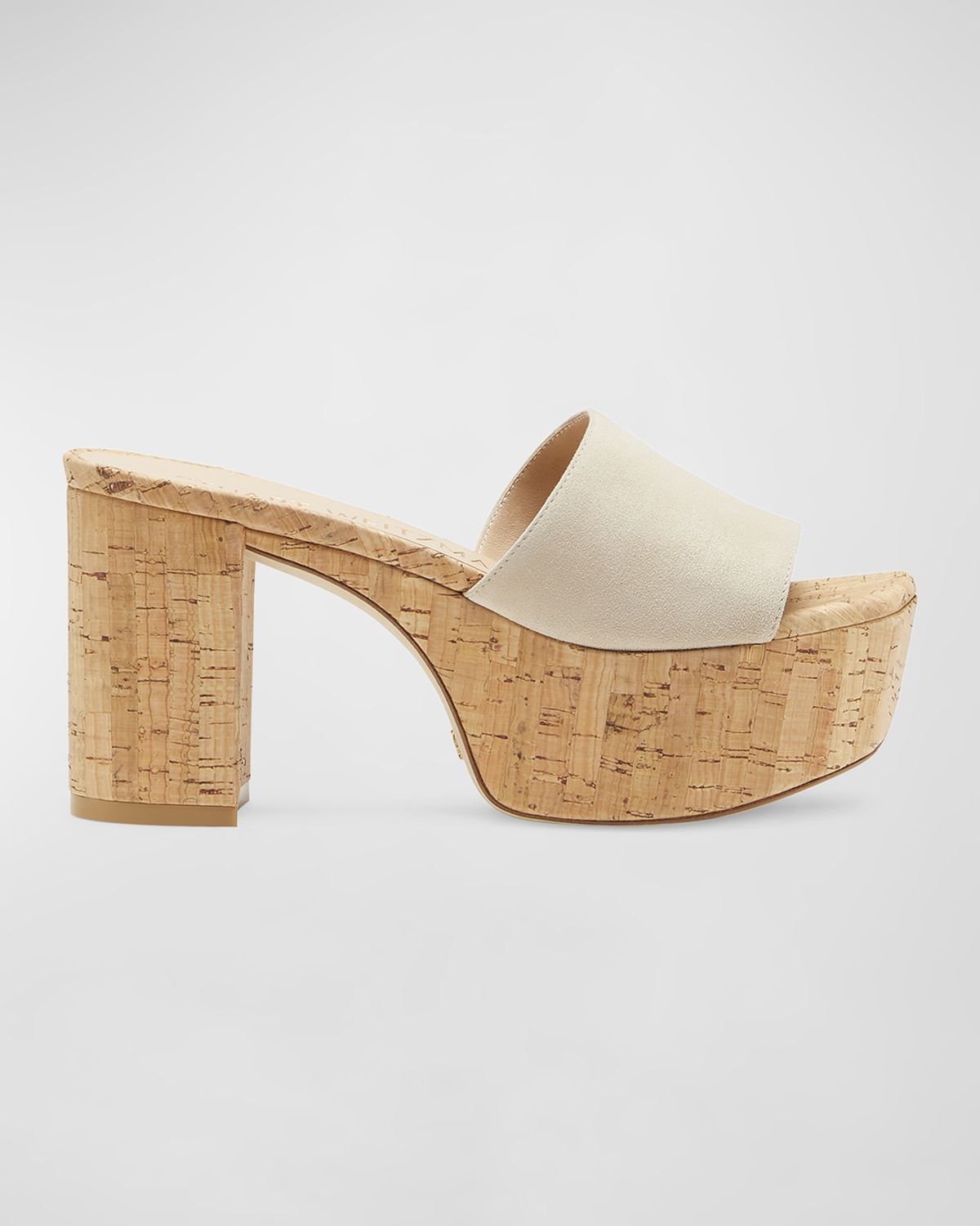 Stuart Weitzman Square High Suede Platform Sandals