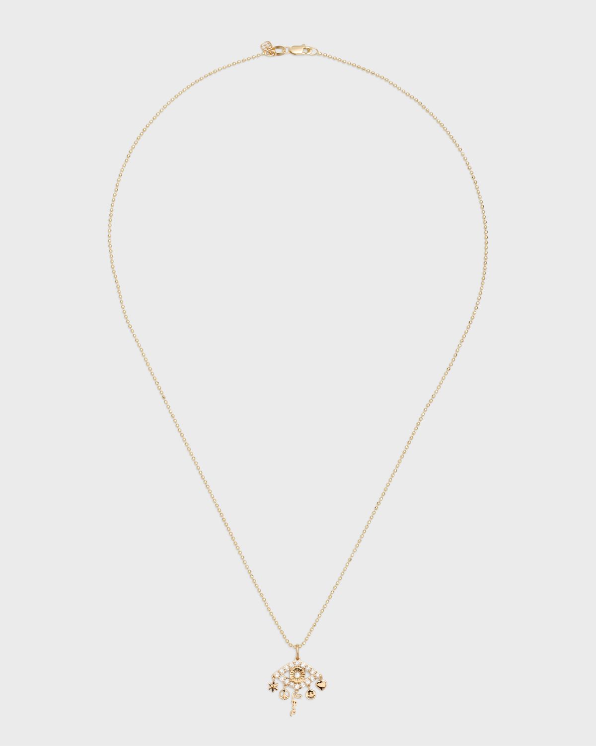 Sydney Evan Diamond Pave Evil Eye Charm Necklace