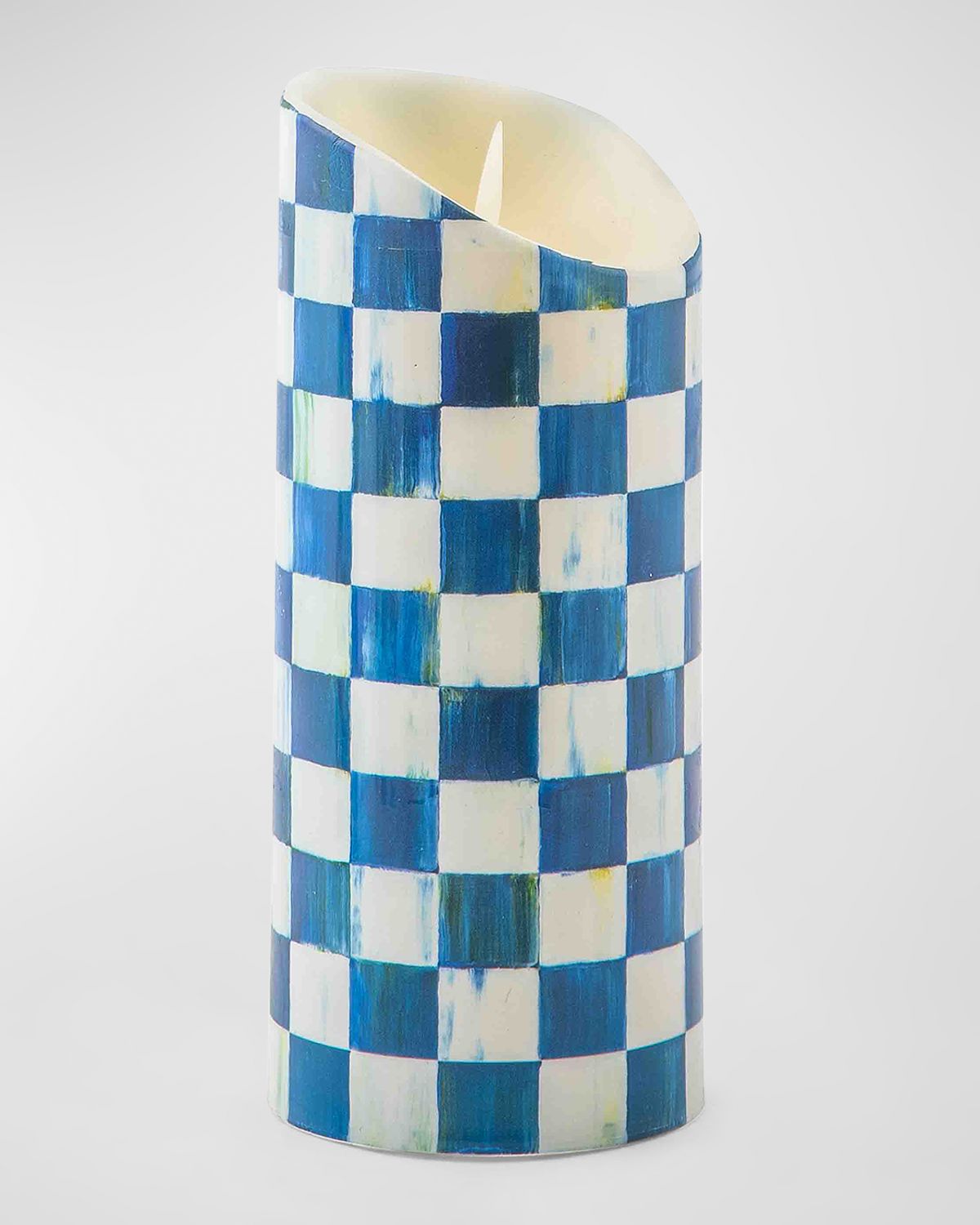 MacKenzie-Childs Royal Check Flickering Pillar Candle