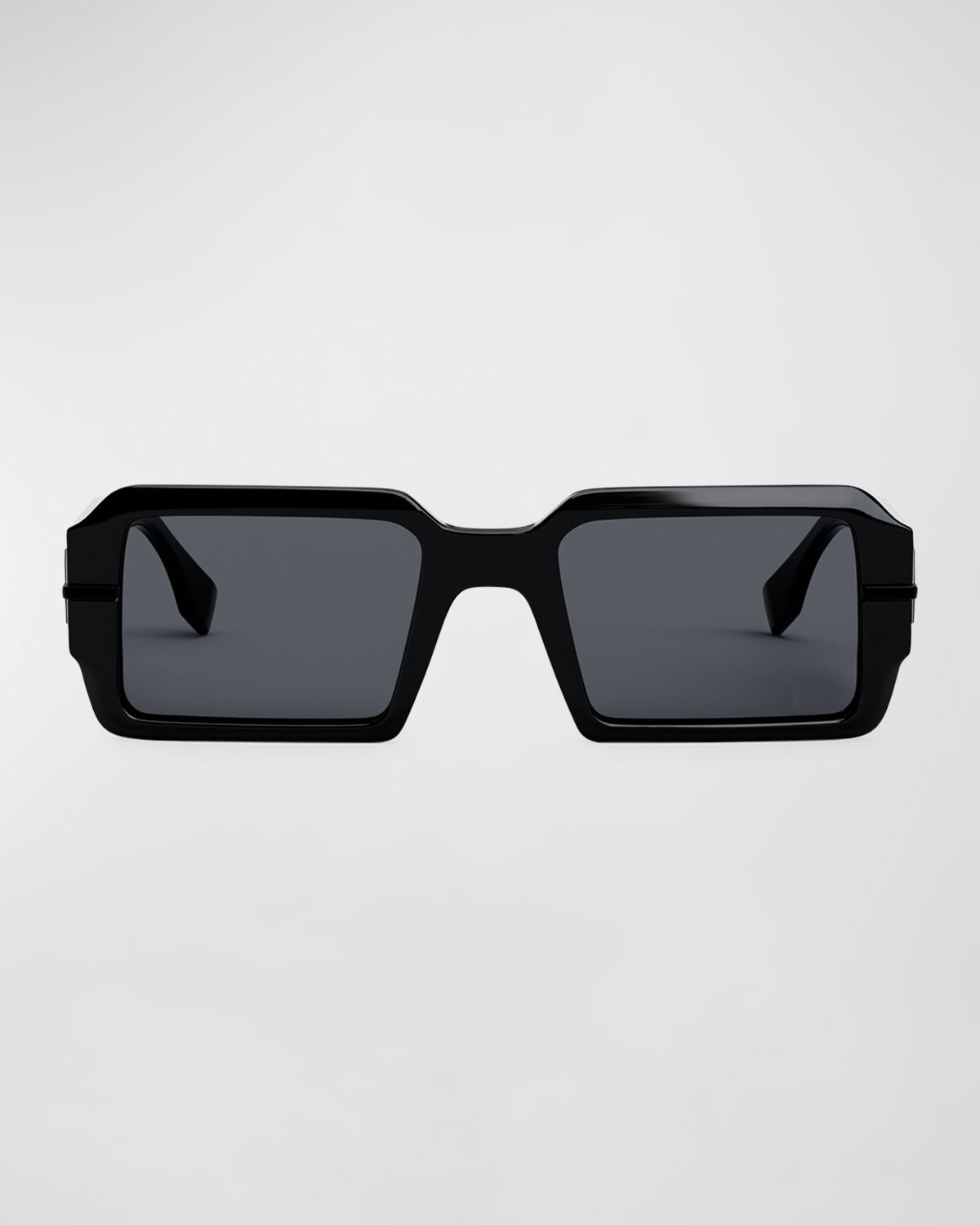 Fendi O 'lock Acetate Rectangle Sunglasses