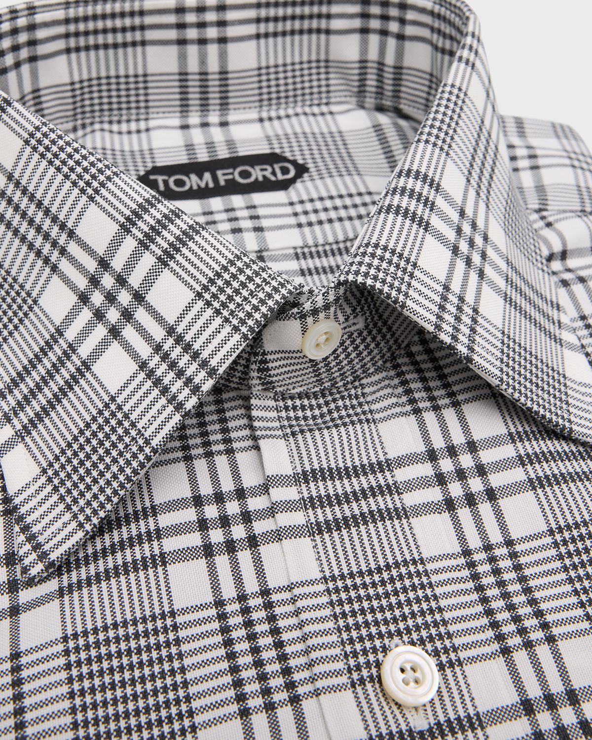 TOM FORD Men 's Slim Fit Plaid Dress Shirt
