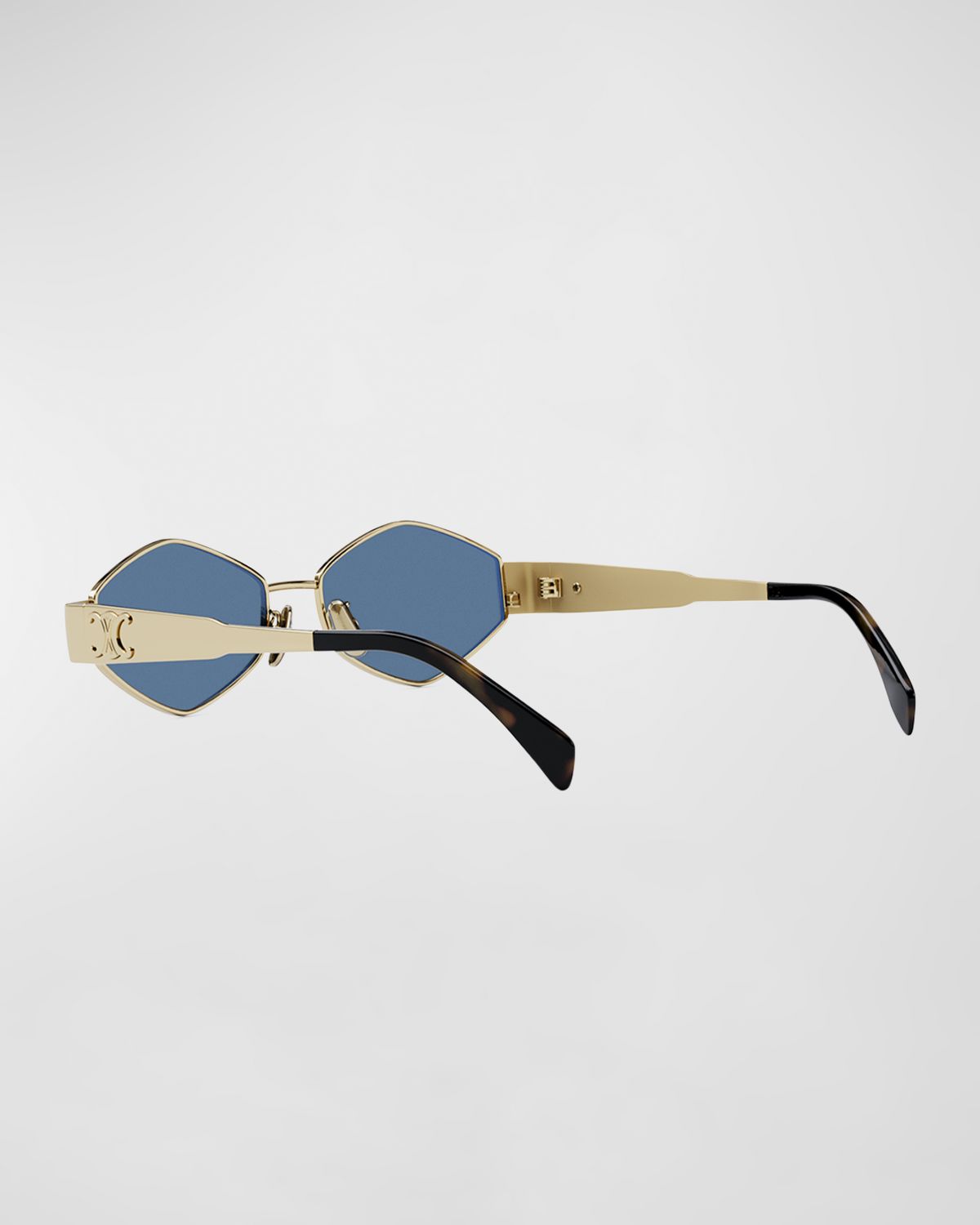 Celine Triomphe Round Metal & Acetate Sunglasses