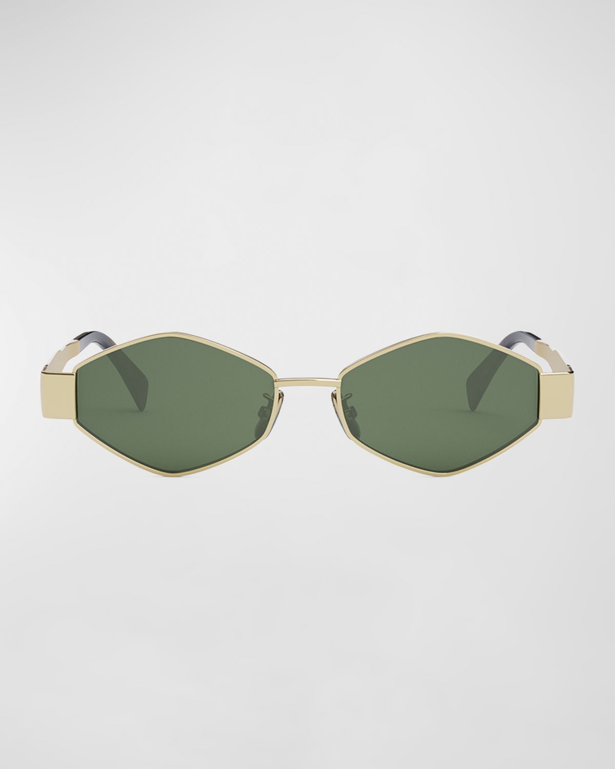Celine Triomphe Round Metal & Acetate Sunglasses