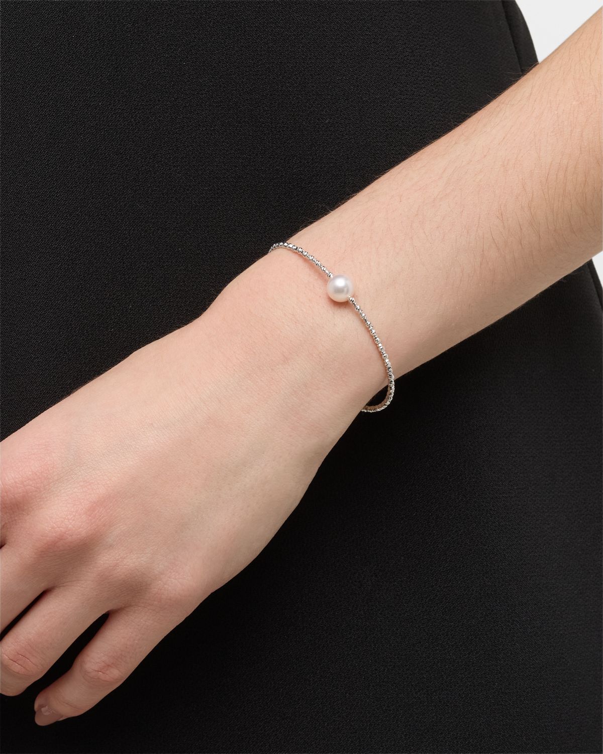 Pearls By Shari 18K White Gold Akoya Pearl Wrap Bracelet