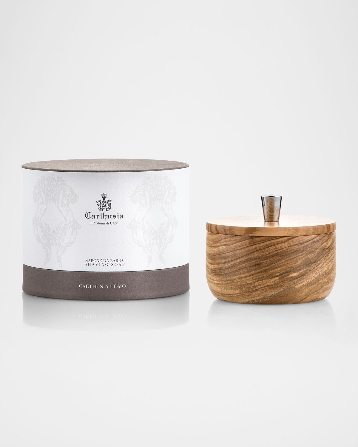 Carthusia Men 's Salone da Barba Shaving Soap with Olive Bowl, 5.2 oz.