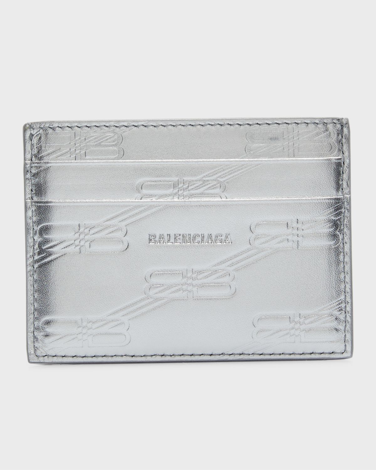 Balenciaga Men 's Embossed Monogram Card Case In Box