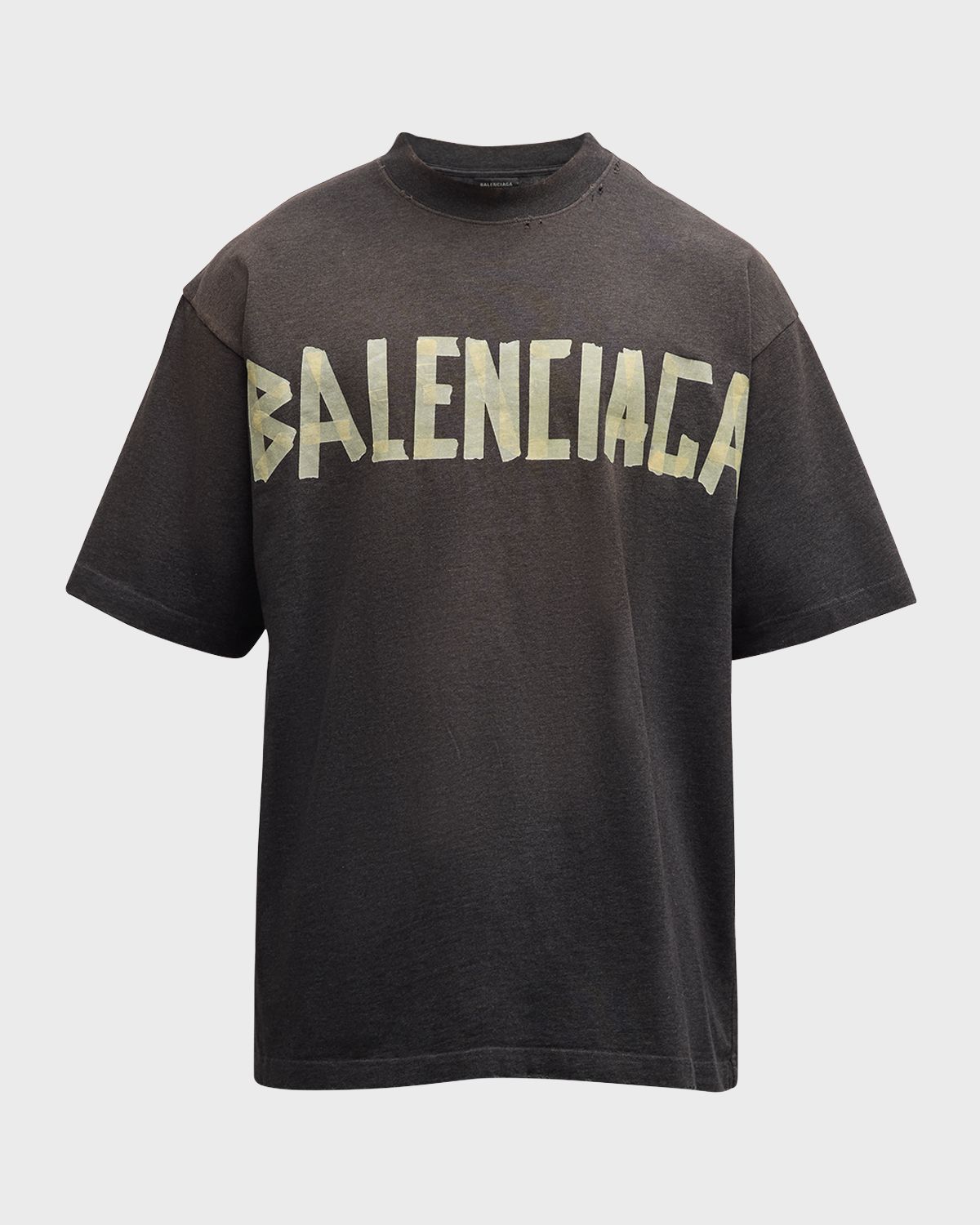 Balenciaga Men 's Masking Tape Logo T-Shirt