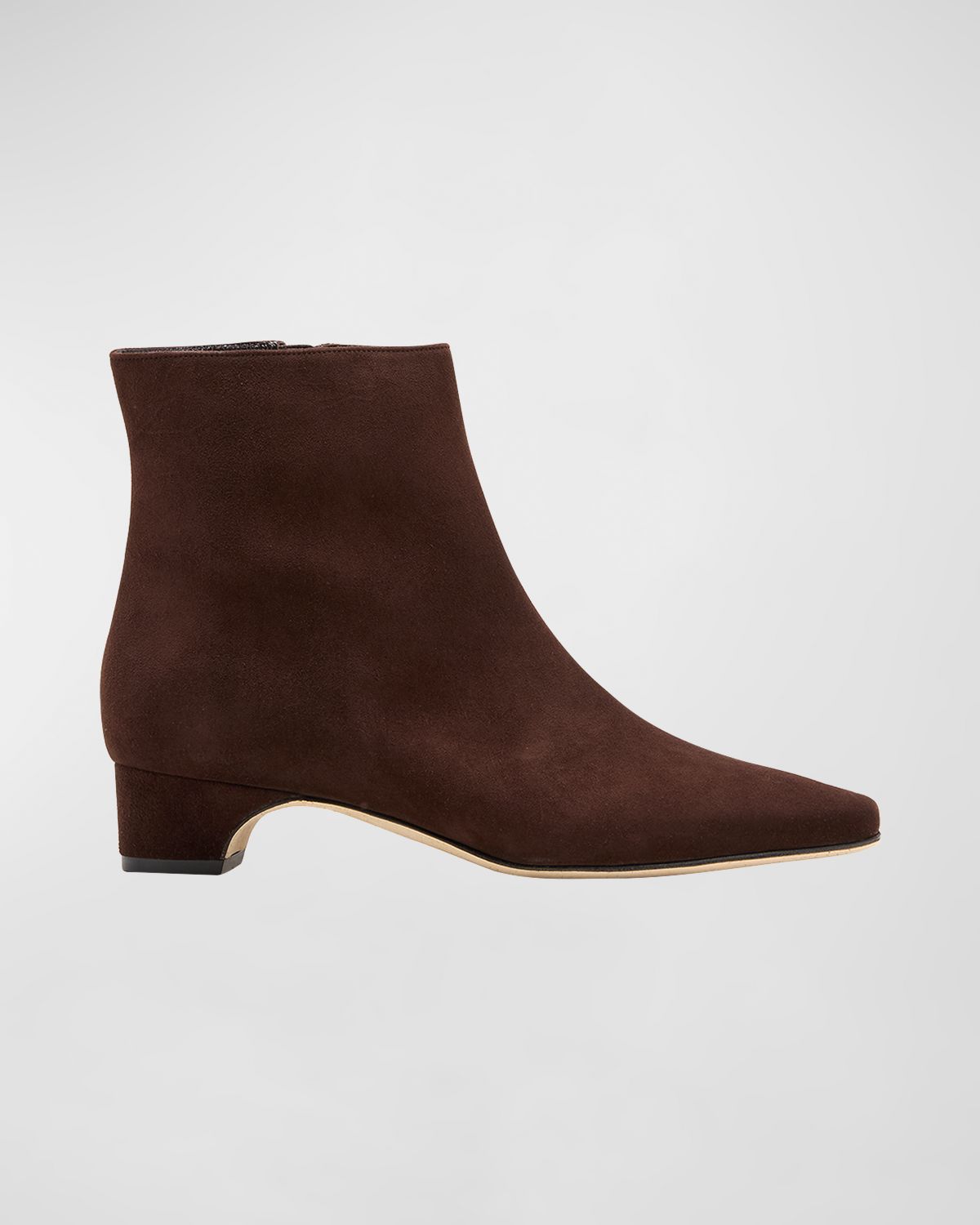 Manolo Blahnik Tolarc Suede Zip Ankle Booties | Thumbnail 6 Manolo Blahnik Tolarc Suede Zip Ankle Booties | Thumbnail 6