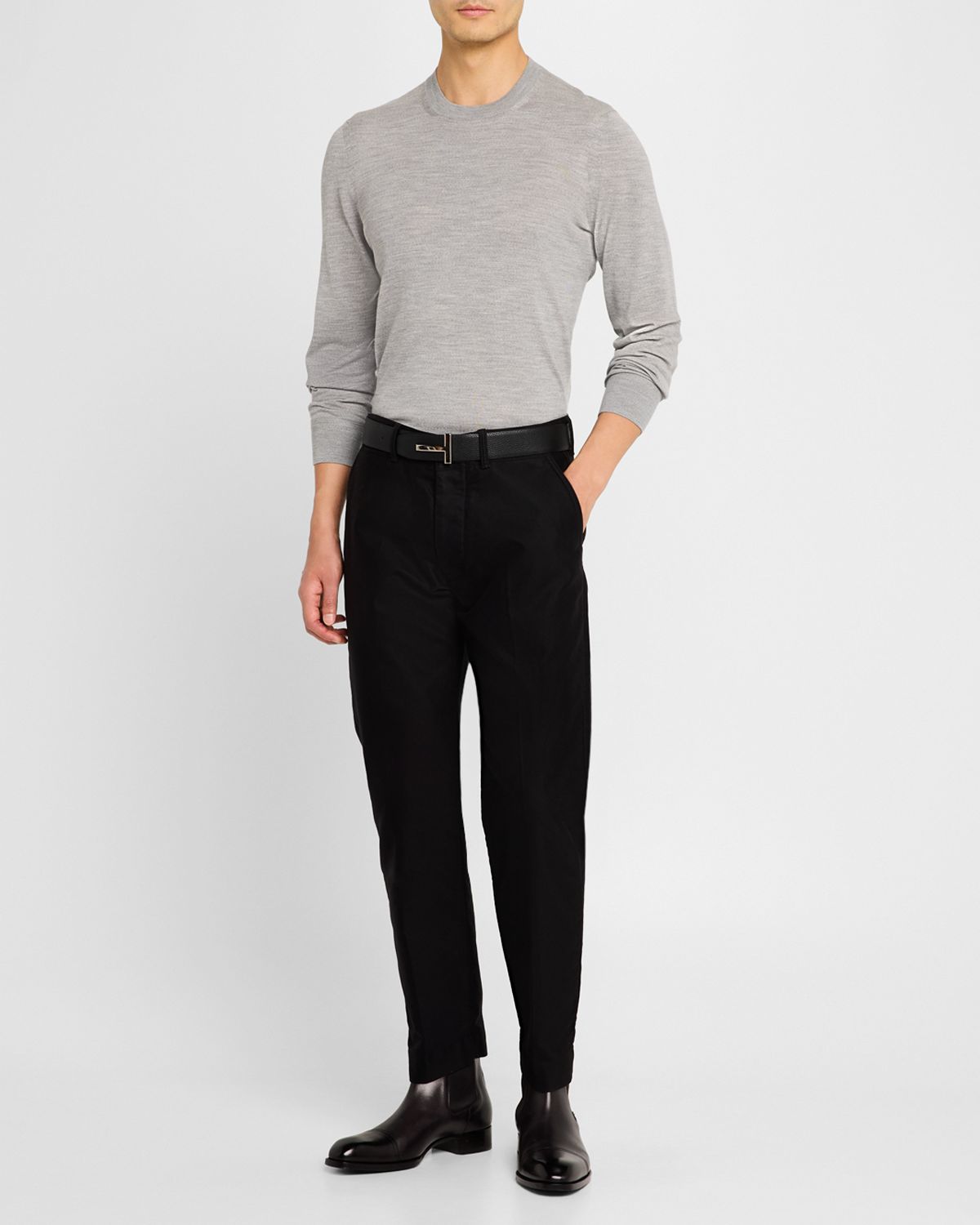 TOM FORD Men 's Fine-Gauge Wool Sweater