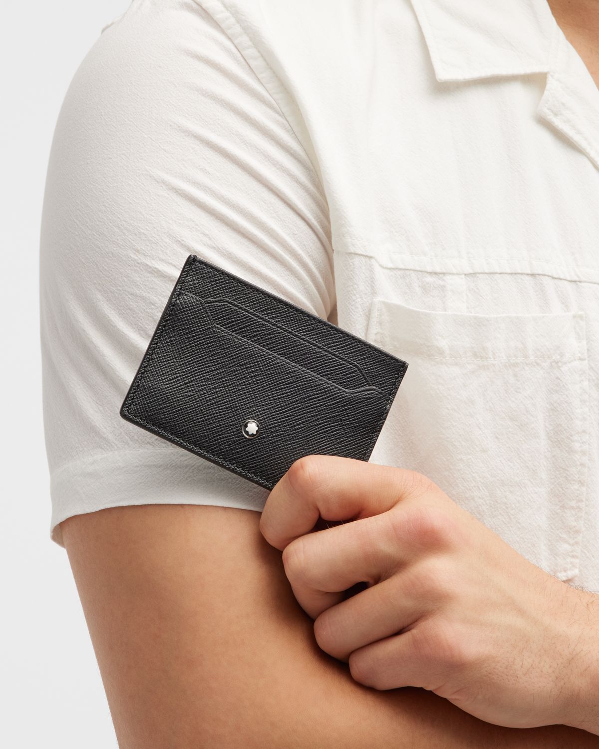 Montblanc Men 's Saffiano Leather Sartorial Card Holder