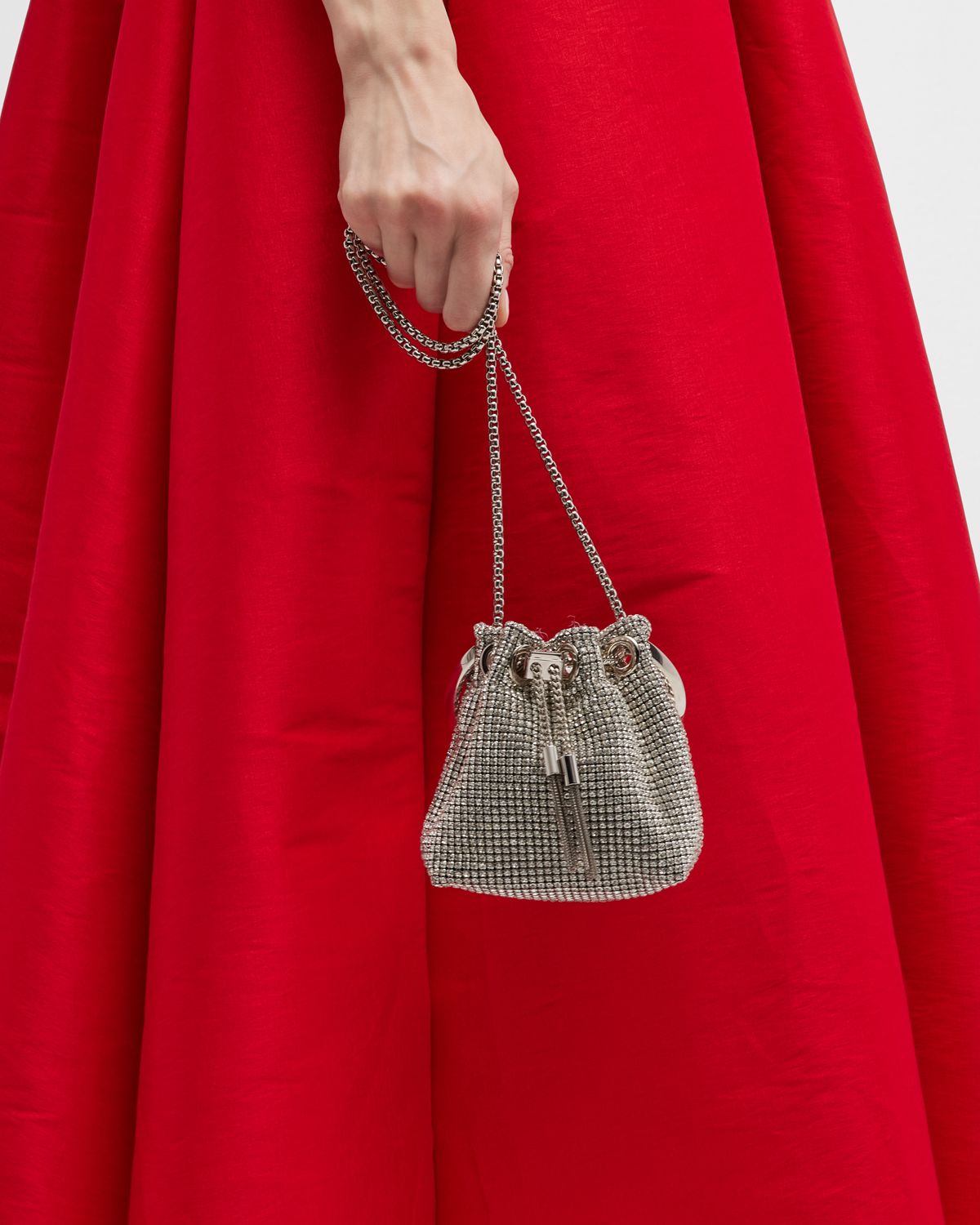 Jimmy Choo Bon Bon Micro Crystal Bucket Bag