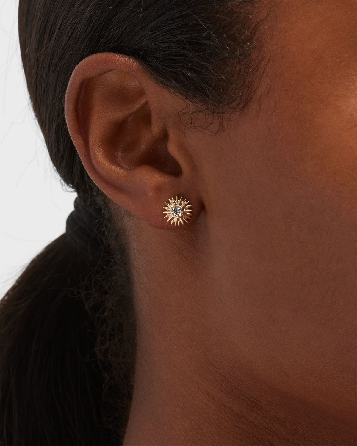 Sydney Evan 14k Diamond Starburst Stud Earrings