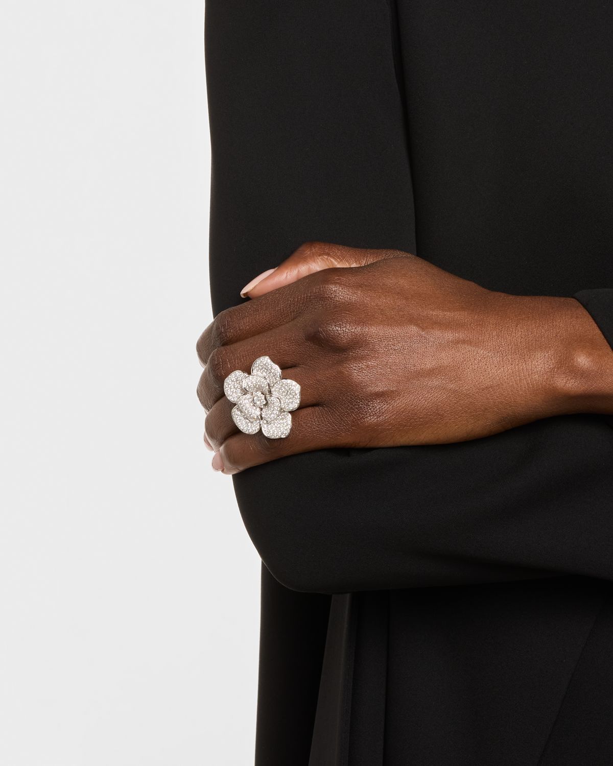 Leo Pizzo Flora 18K White Gold Diamond Ring