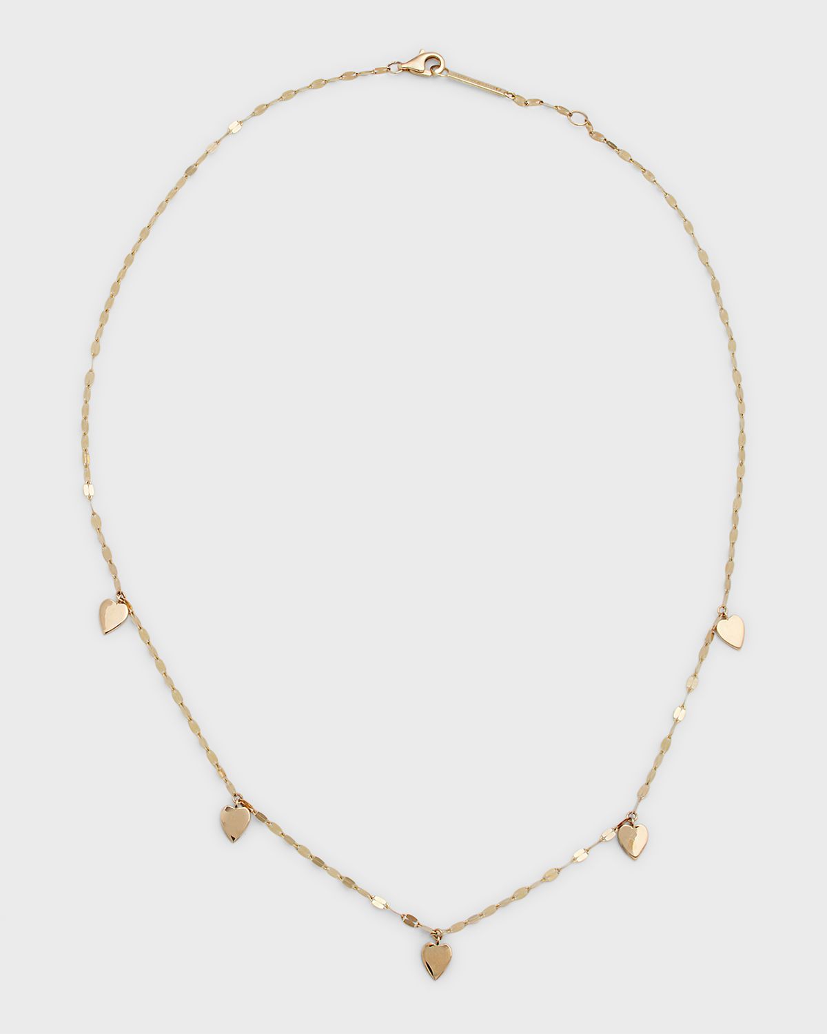 LANA 14K Hanging Mini 5-Heart Necklace