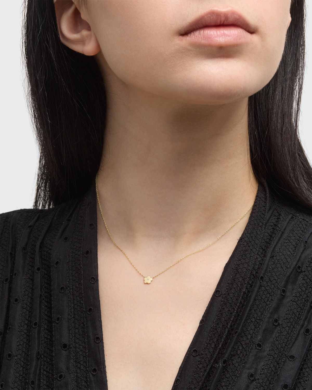 Jennifer Meyer Mini Daisy Diamond Necklace