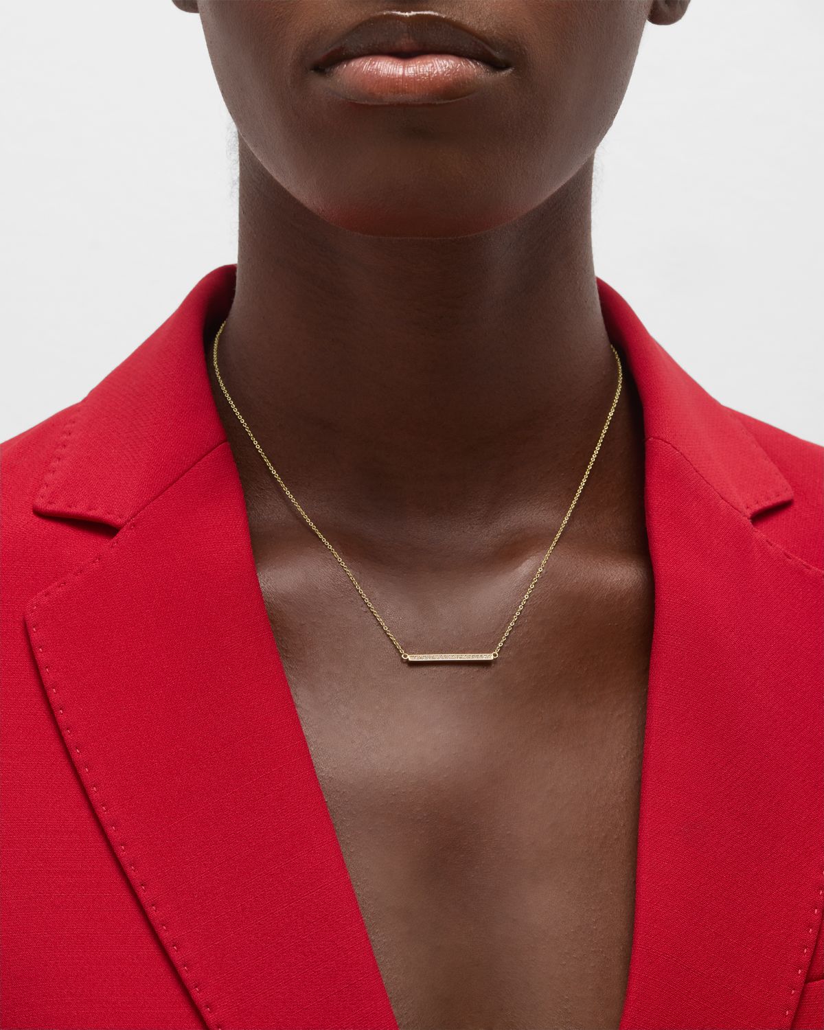 Jennifer Meyer 18k Diamond Stick Necklace