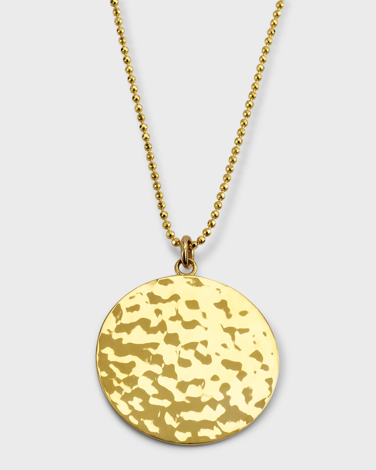 Jennifer Meyer Hammered Disc Pendant Necklace