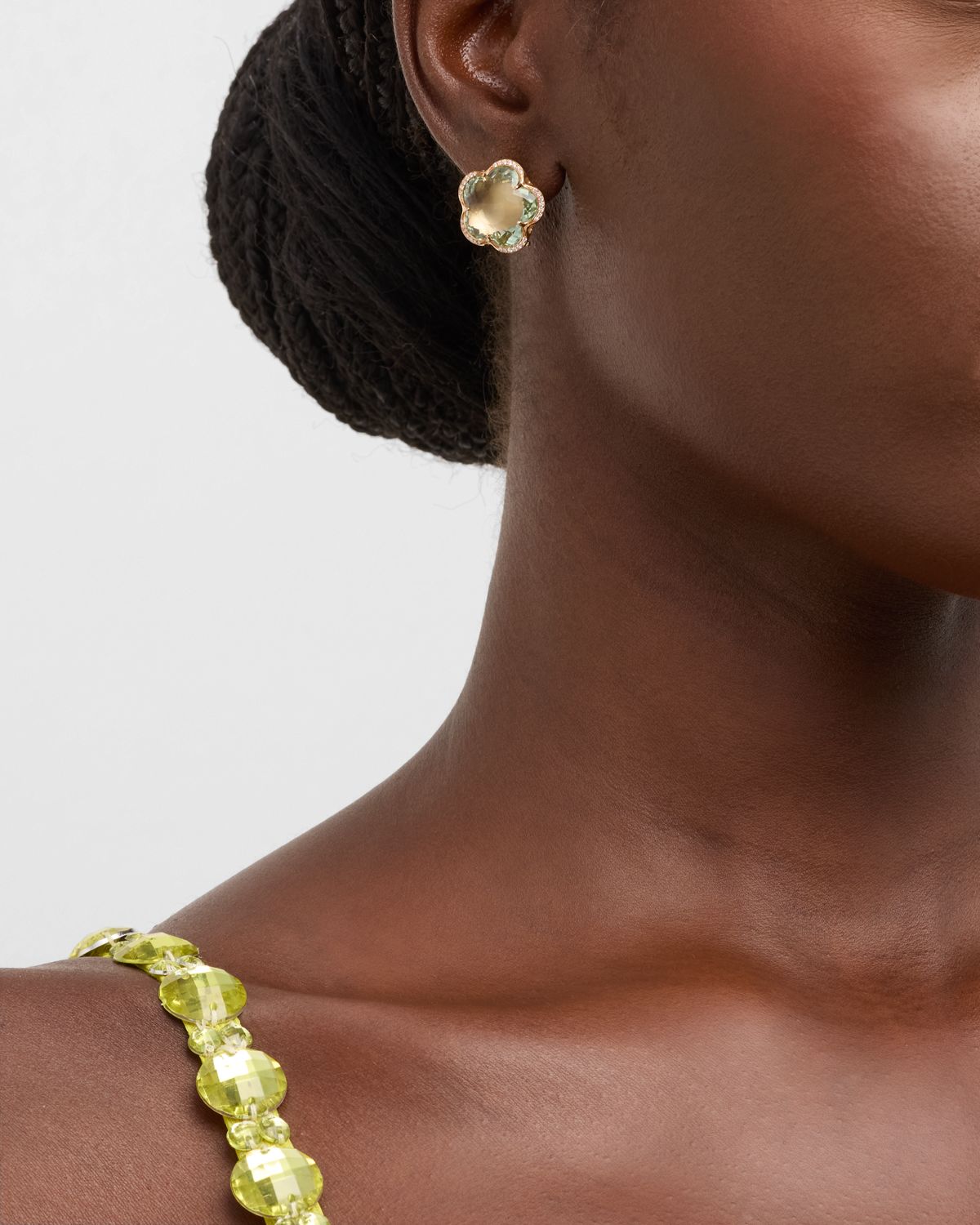 Pasquale Bruni 18k Rose Gold Prasio Stud Earrings with Diamonds