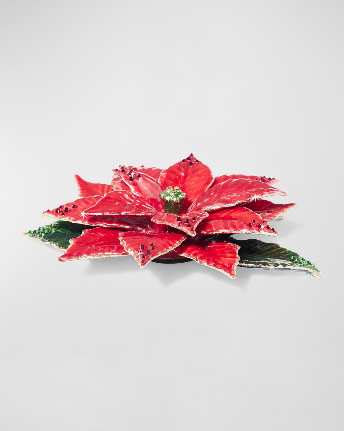 Jay Strongwater Poinsettia Tabletop Objet