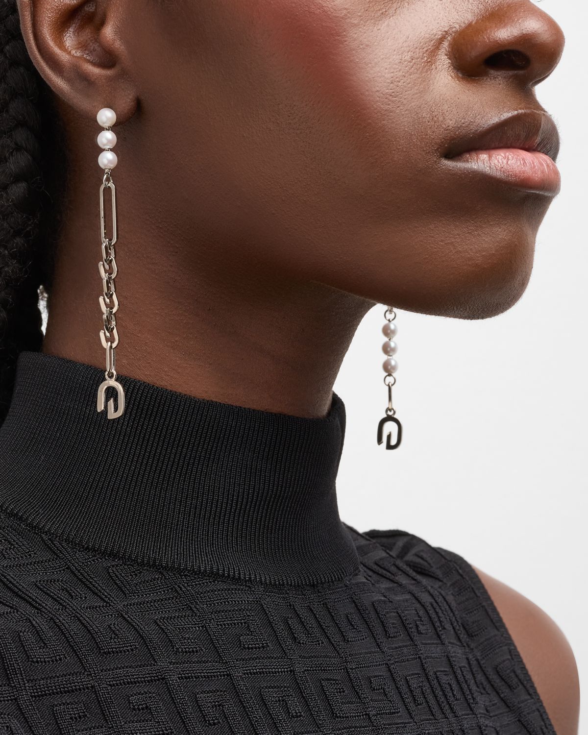 Givenchy G-Link Pearly Drop Earrings