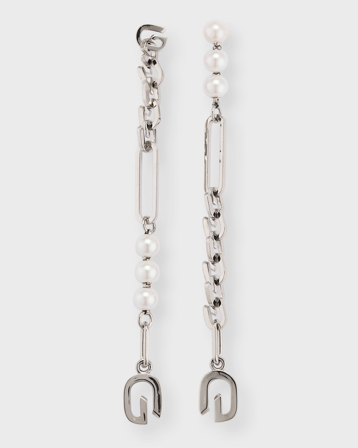 Givenchy G-Link Pearly Drop Earrings