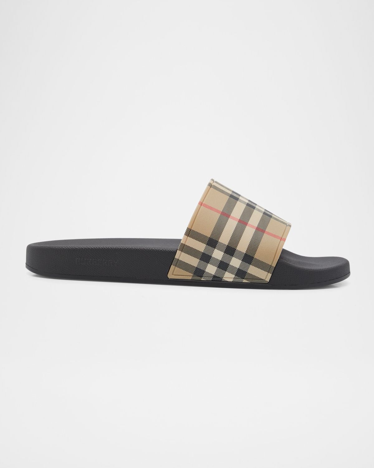 Burberry Men 's Furley Check Slides
