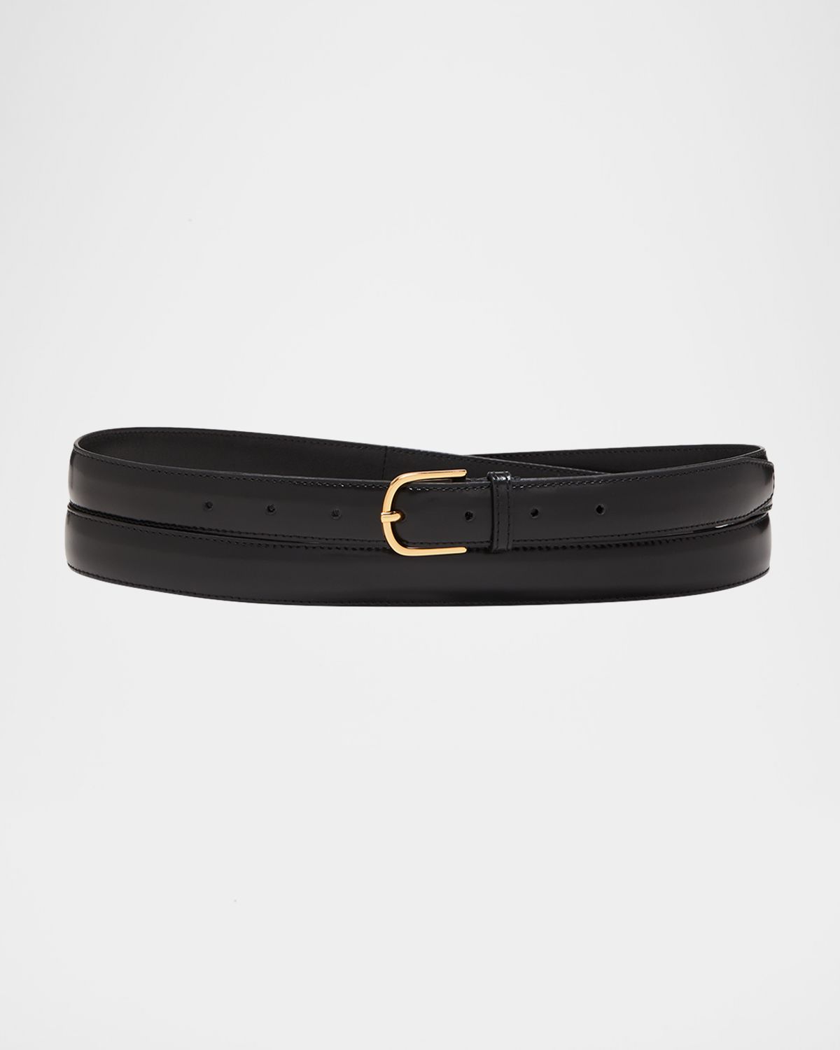 Toteme Black Slim Trouser Leather Belt | Thumbnail 3