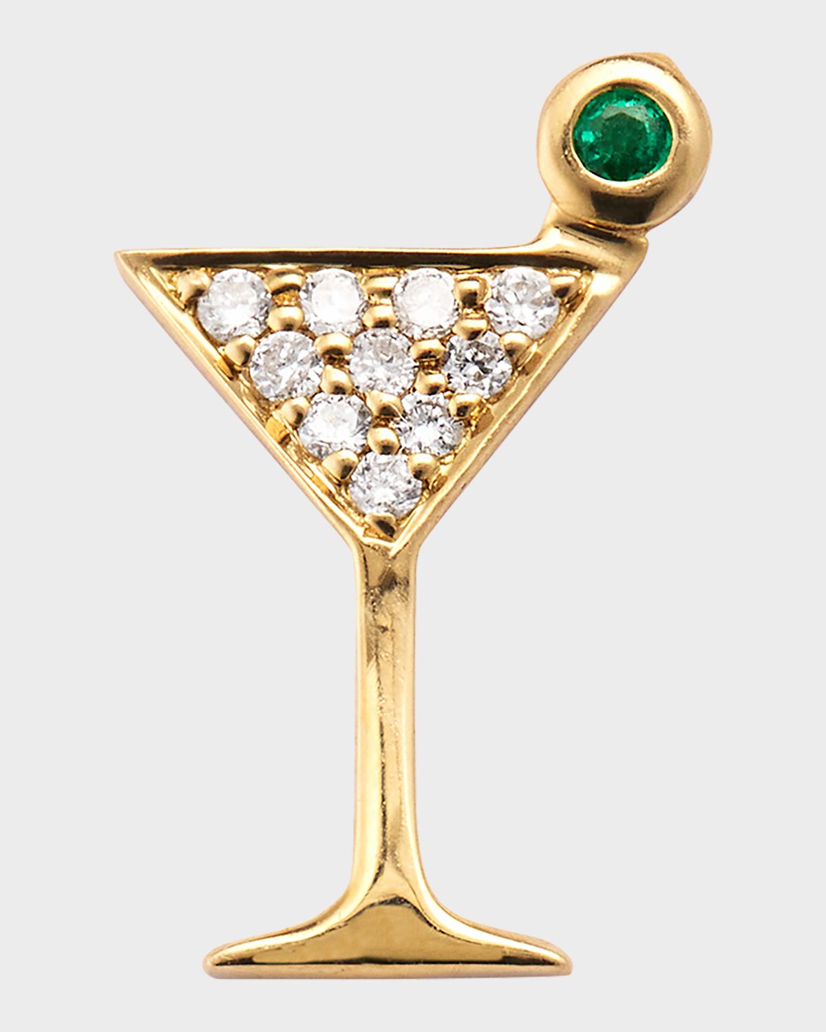 Sydney Evan 14K Yellow Gold Small Martini Glass Diamond Stud Earrings - Women's Jewelry And Watches