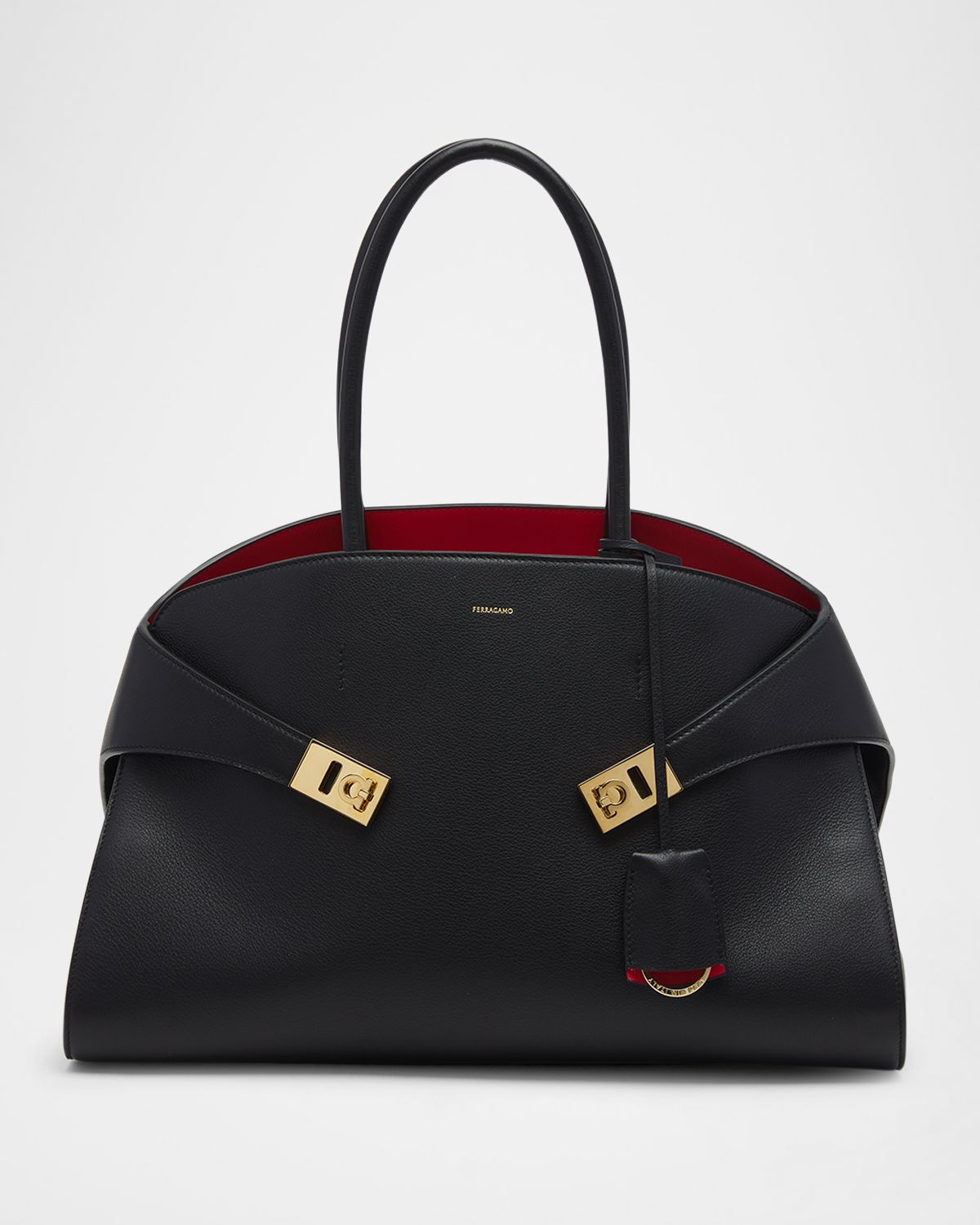 Ferragamo Small Hug Leather Top-Handle Bag
