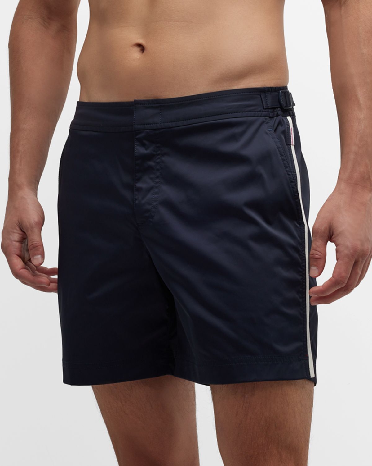 Orlebar Brown Men 's Bulldog Piped Nylon Swim Shorts