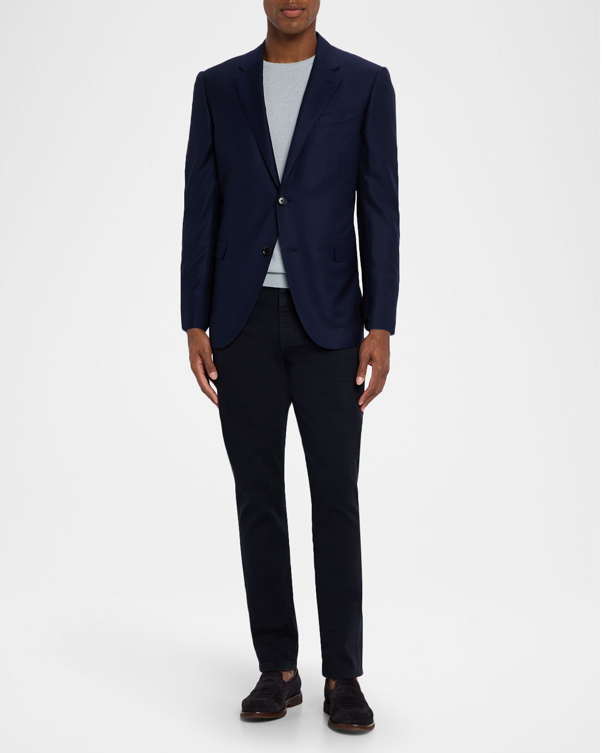 ZEGNA Men 's Solid Wool Blazer