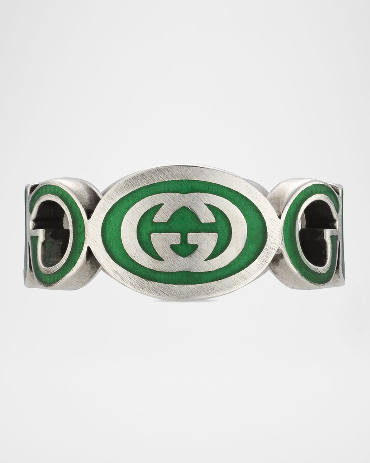 Gucci Men's Interlocking G Enamel Band Ring