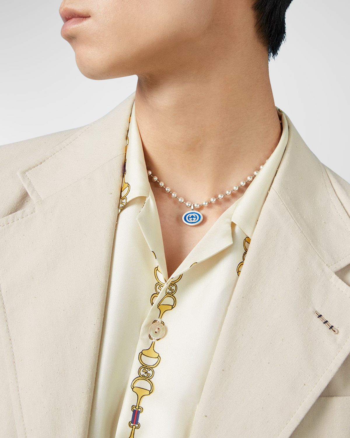 Gucci Men 's Interlocking G Boule Chain Necklace