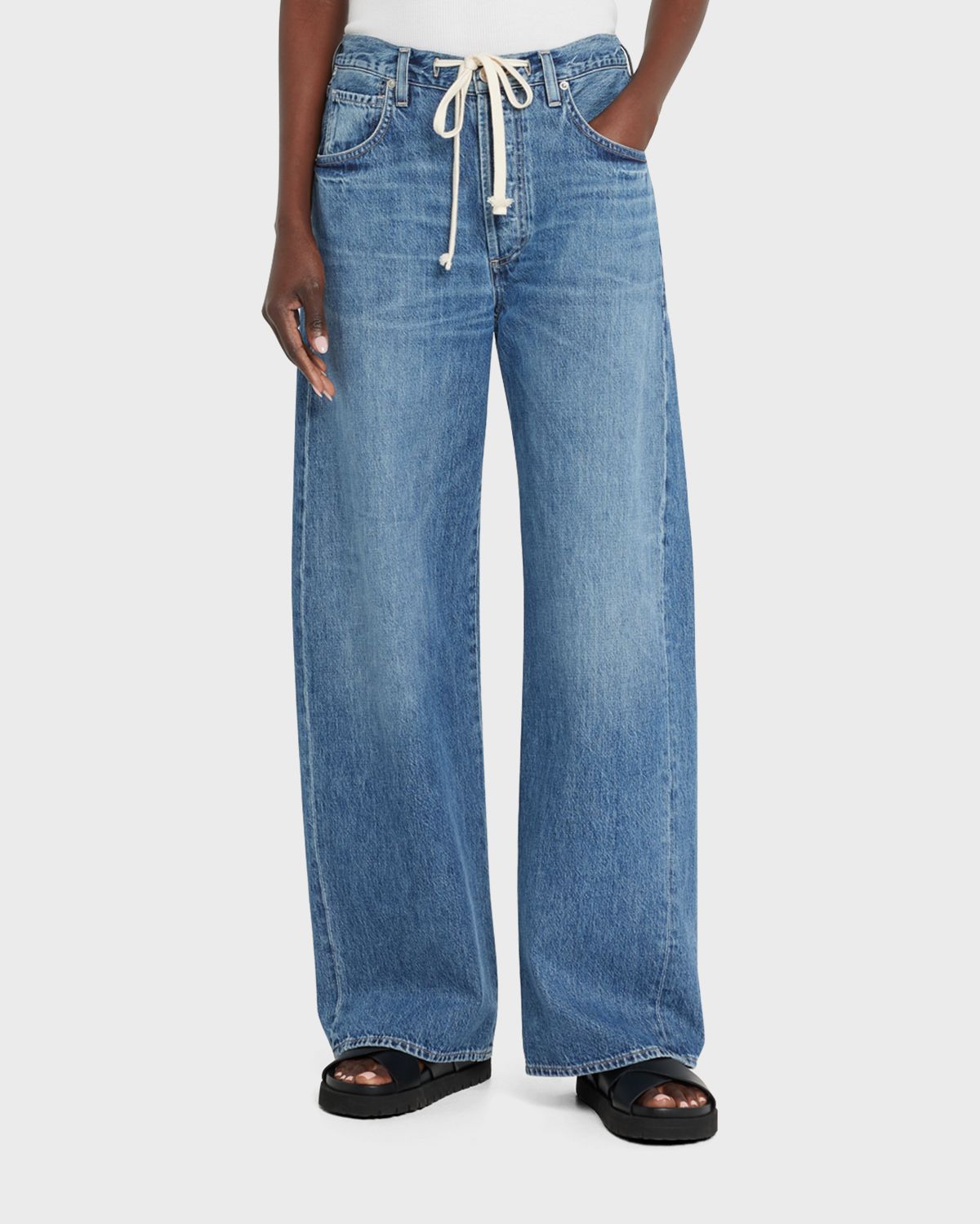 Citizens of Humanity Brynn Drawstring Wide-Leg Trouser Jeans