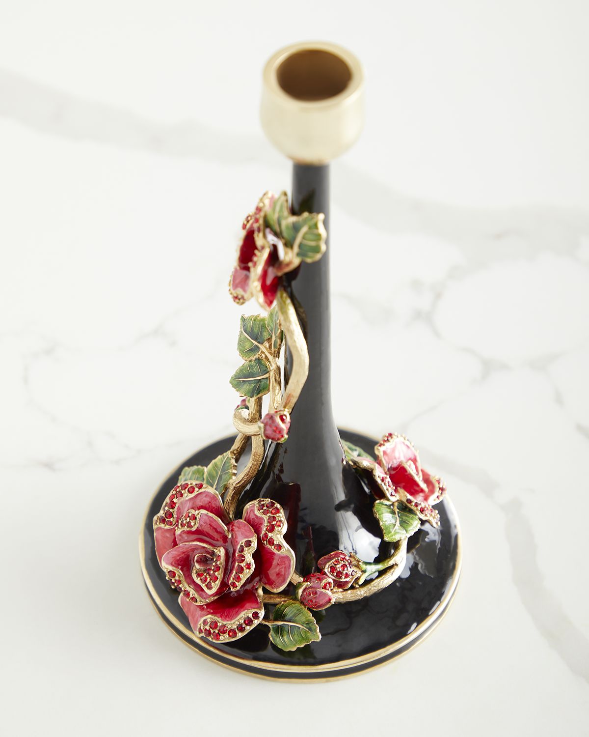 Jay Strongwater Nightbloom Single Candlestick