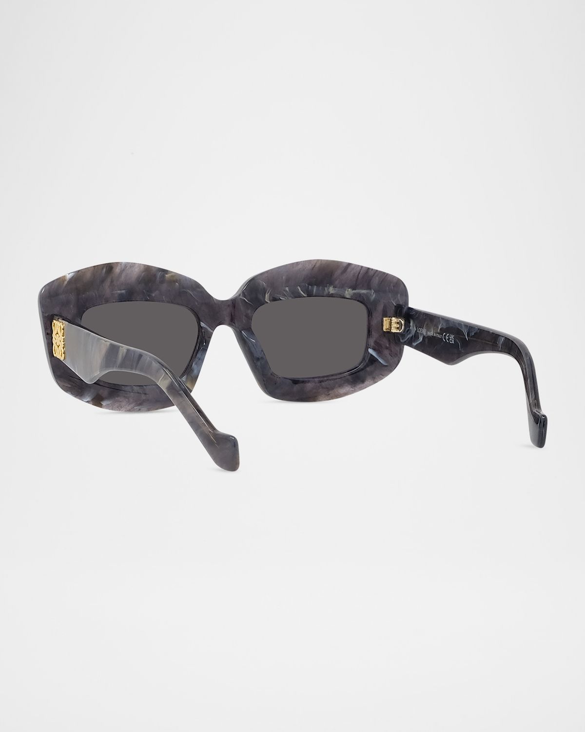 Loewe Silver Screen Chunky Acetate Rectangle Sunglasses