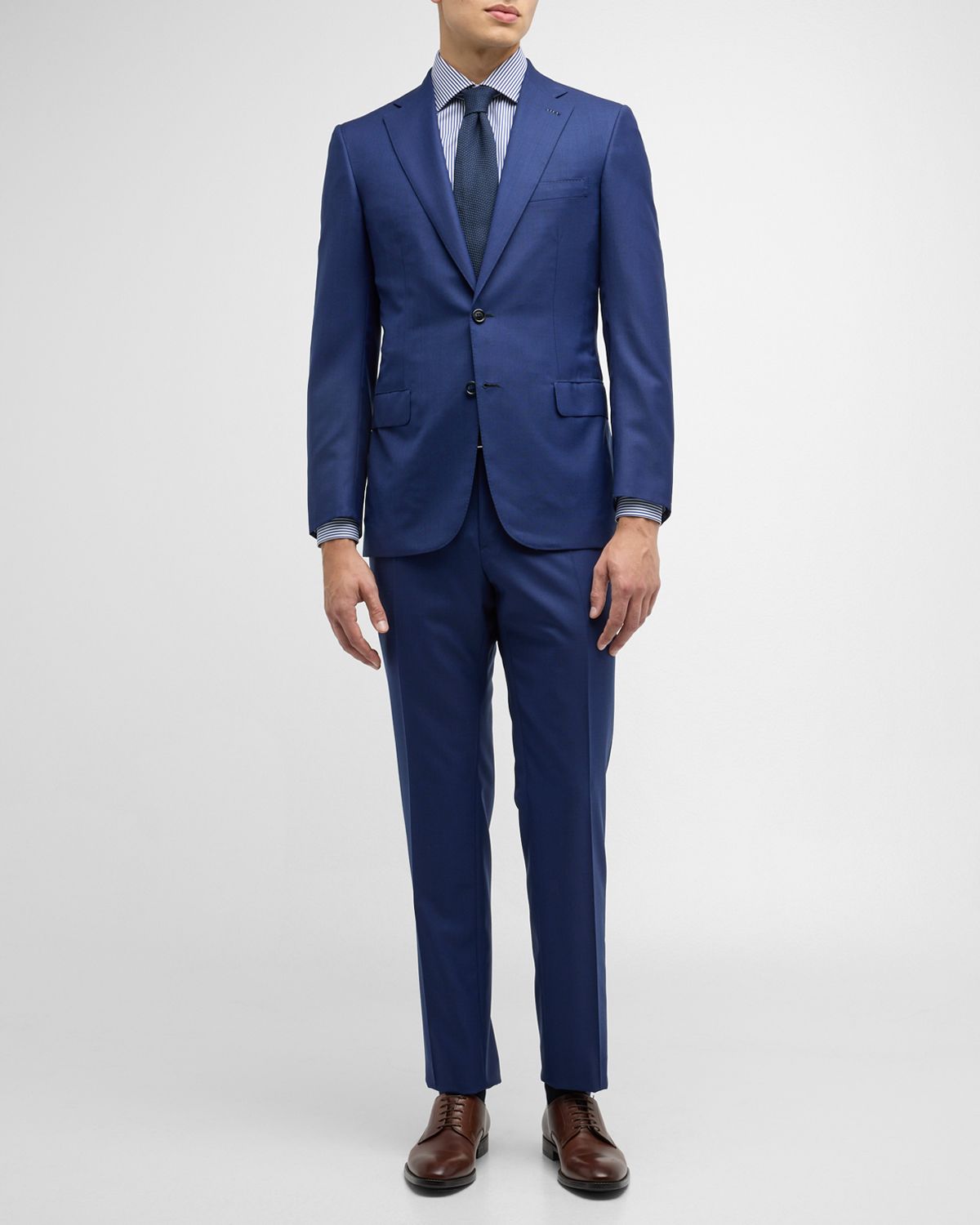 Brioni Men 's Wool Sharkskin Suit