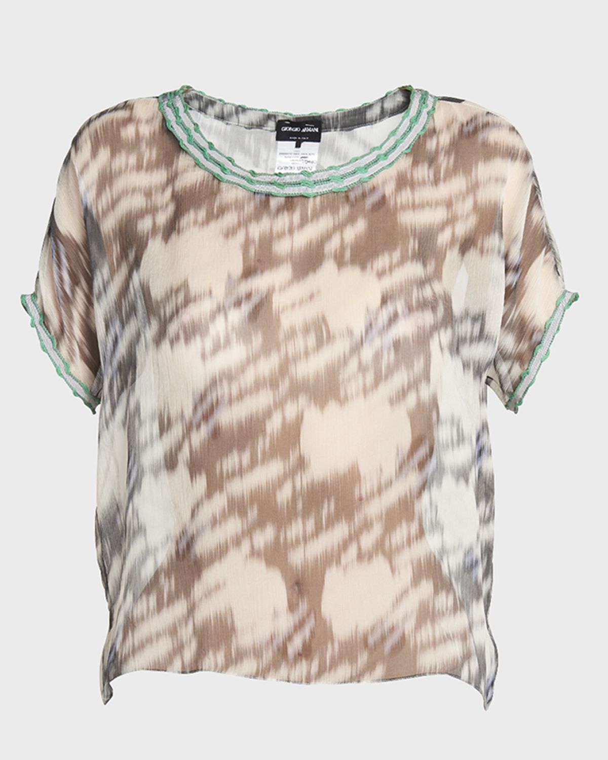 Giorgio Armani Abstract Leopard Print Sheer Blouse | Thumbnail 5 Giorgio Armani Abstract Leopard Print Sheer Blouse | Thumbnail 5