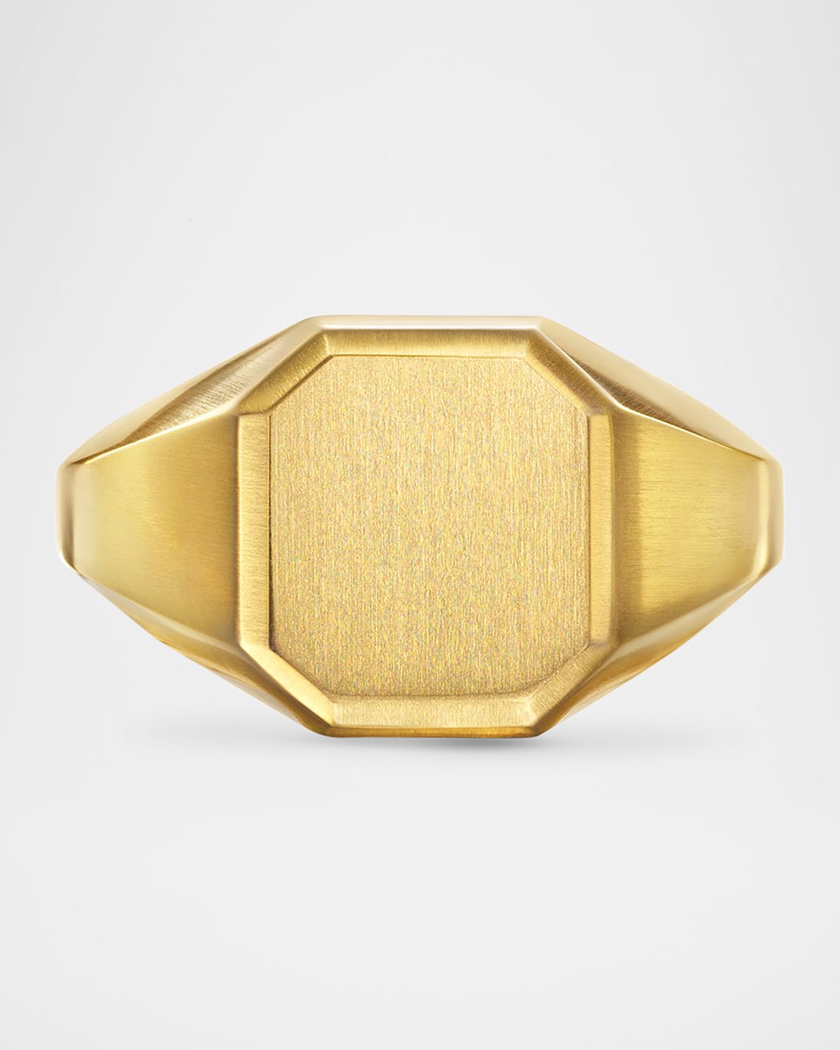 David Yurman Men 's Streamline Signet Ring in 18K Gold with Gemstone, 14mm