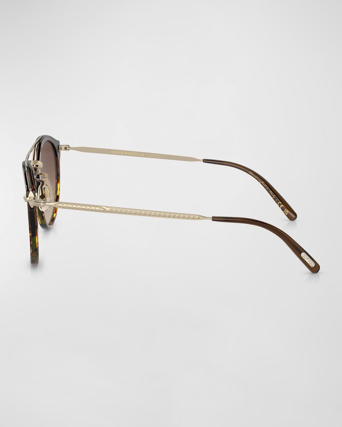 Oliver Peoples Remick Filigree Acetate & Metal Aviator Sunglasses