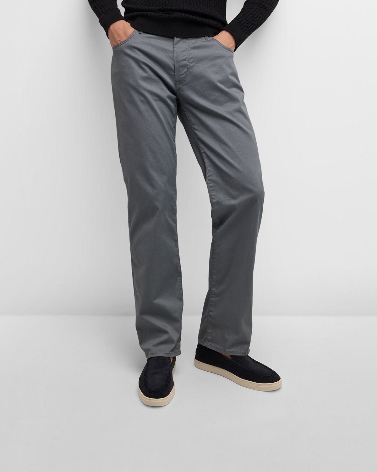 Giorgio Armani Men's Suede Sneaker-Sole Loafers