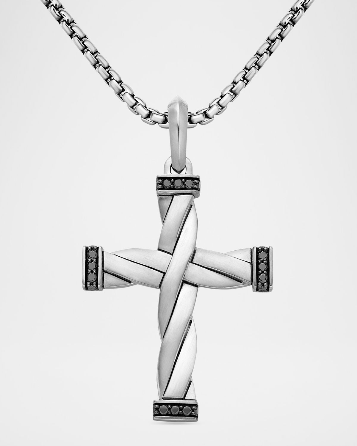 David Yurman DY Helios Cross Pendant in Silver, 36mm