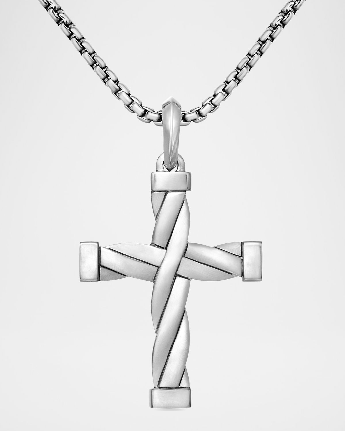 David Yurman DY Helios Cross Pendant in Silver, 36mm