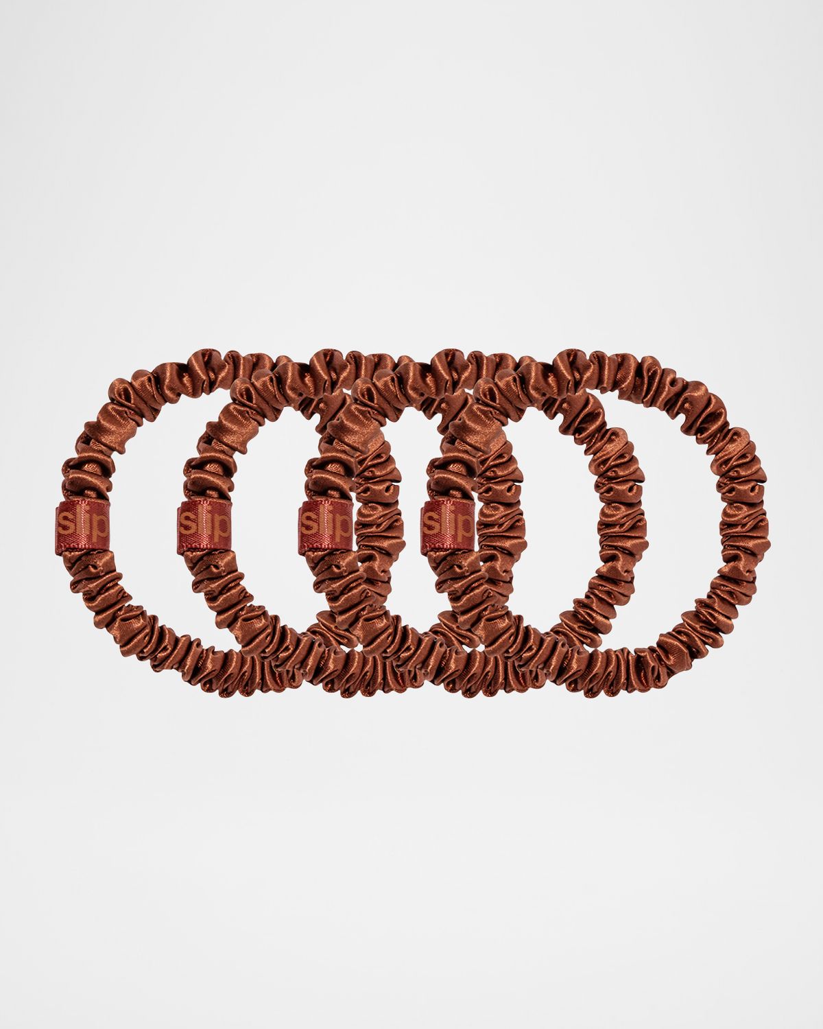 Slip Pure Silk Back to Basics Assorted Skinny Scrunchies Set, 4 Pack